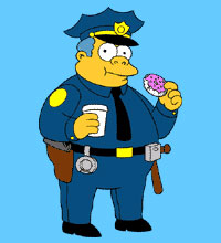 Chefe Wiggum - Os Simpsons  - AnimeComics